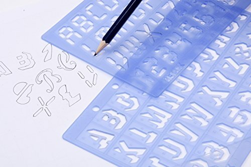 Трафареты для букв и цифр со спиралью, 4 упаковки