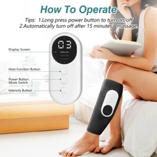 3 Modes Air Compression Leg Massager with Heat for Foot Calf Thigh and Knee