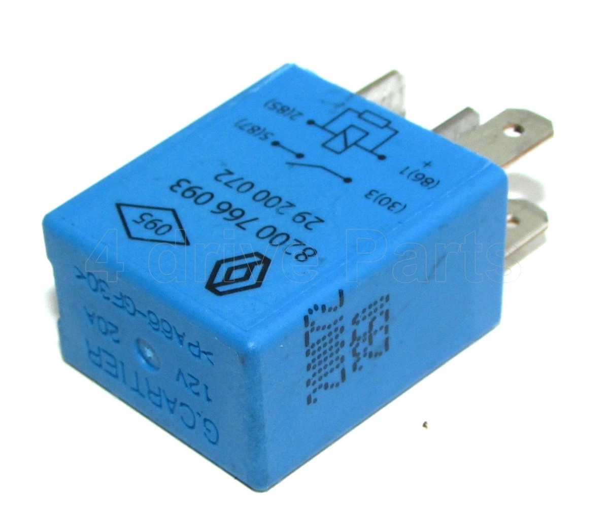 Renault 8200766093 (2001-2014) Multi-Use 4-Pin Blue Relay 29200072 