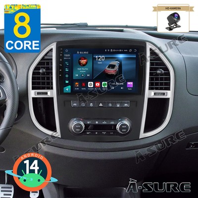 4G+64G Android 14 Autoradio Carplay Für Mercedes Benz Vito 3 W447 2014-2020 +Kam