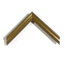 1" Readymade Wood Picture Frame Beaded Weathered Gold 