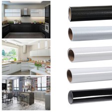 10m Gloss/Matt/Glitter Vinyl Kitchen Cupboard Table Covering Film Self Adhesive