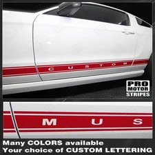 Ford Mustang 1994-2023 Rocker Panel Stripes Decals (Choose Color)