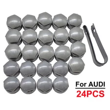 For Audi A4 A6 Q3,Q5 Lug Nut Covers Kit Car Wheel Nuts Center Hub Caps Gray 25mm