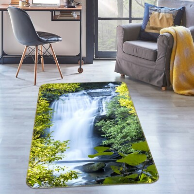 3D Waterfall Trees NAO6808 Game Rug Mat Elegant Photo Carpet Mat Fay