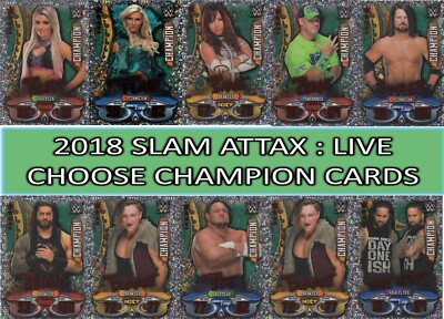 Topps WWE Slam Attax LIVE 2018 Champion Karten Alexa Bliss John Cena Finn Balor