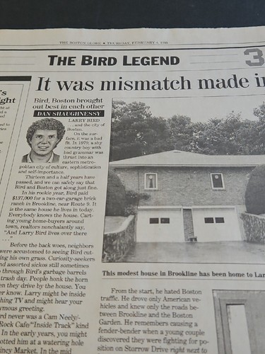 LARRY BIRD THE BIRD LEGEND ORIGINAL 1993 FULL SECTION BOSTON GLOBE NEWSPAPER - Picture 9 of 24