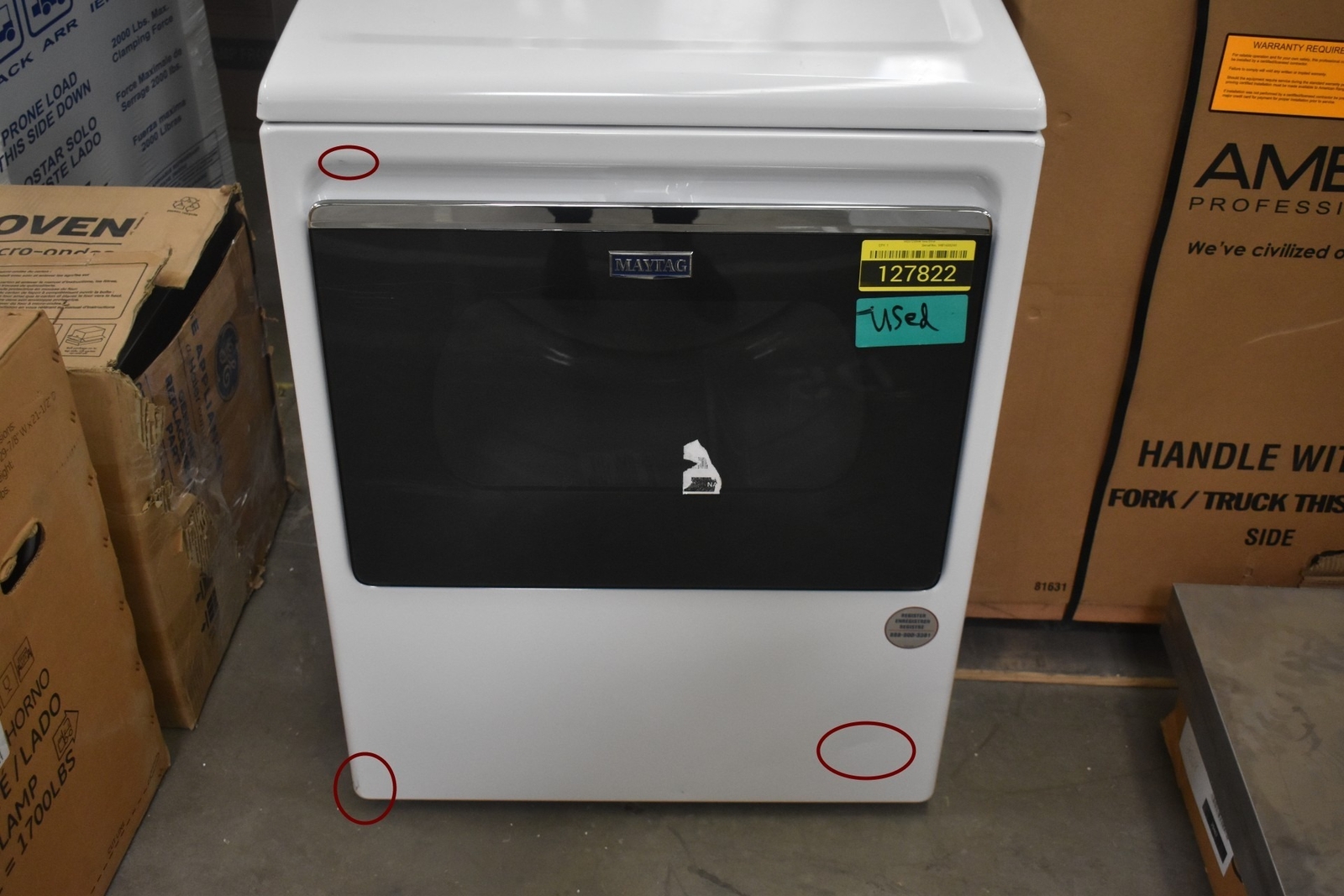 Maytag MED7230HW 27" White Front Load Electric Dryer 127822 eBay