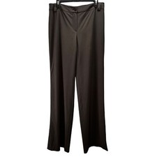Armani Collezioni Wool Dress Pants size 12 Brown Wide Leg Career Business