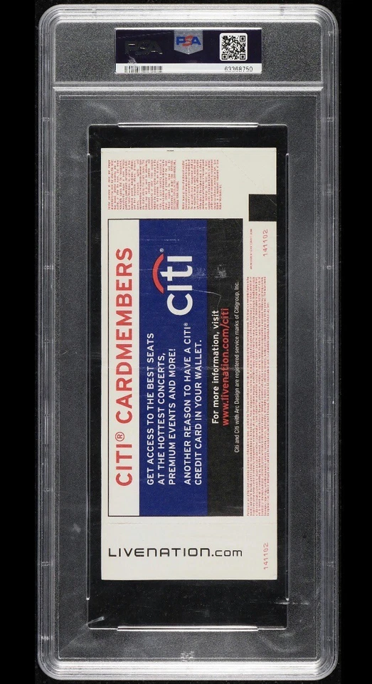 RARE The Prodigy Concert Ticket 2009 Tour Full Stub PSA 1 .5 Show Music New York - Image 3 of 3