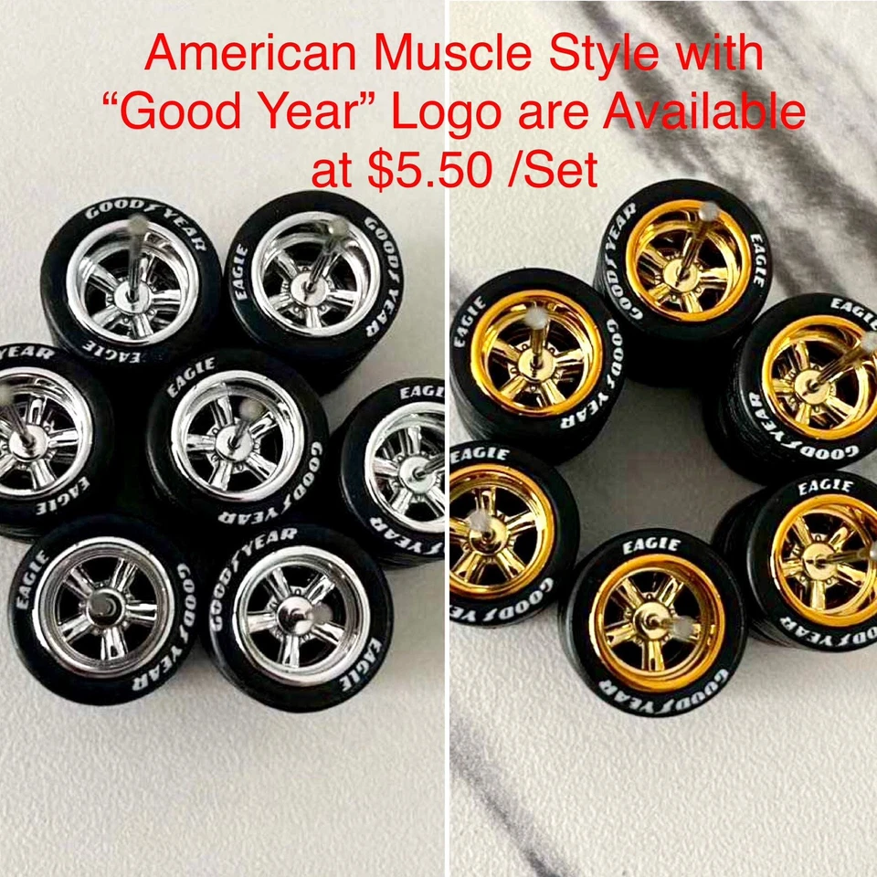 🔥5X Juegos Neumáticos de Goma Real Riders para Hot Wheels 1:64-Premium Calidad Leer Disco Foto 4 de 4