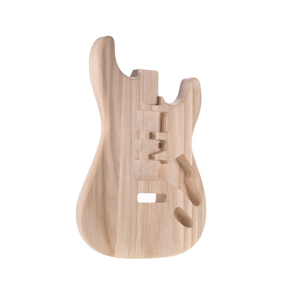 Unfinished Candlenut Wood DIY Guitar Barrel Body for ST Electric Guitar