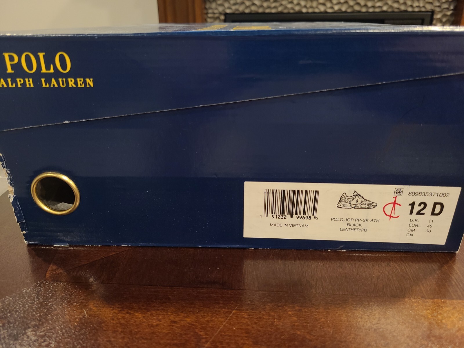 Polo Ralph Lauren Mens Jogger Sneakers Black Size 12 D