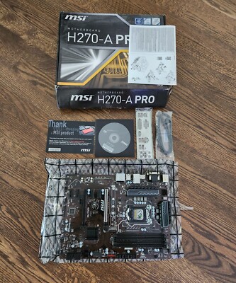 MSI H270-A PRO Mining Motherboard Crytocurrency BTC Intel H270/ ATX Motherboard