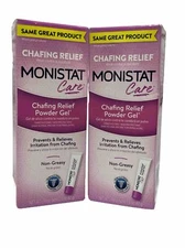 2x - Monistat Complete Care Chafing Relief Powder Gel - 1.5oz Non-Greasy 02/2025