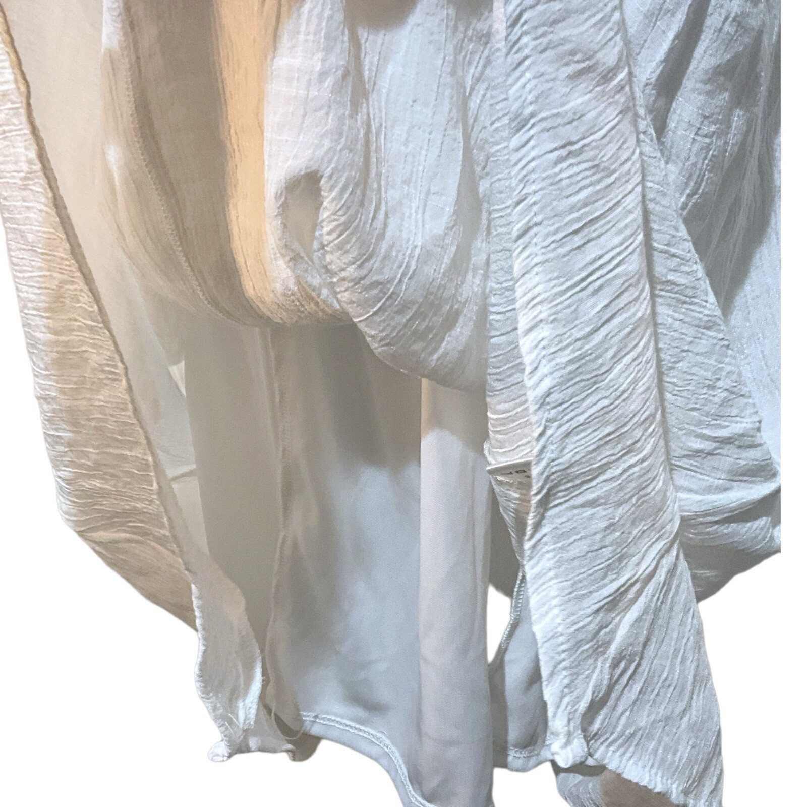 INDIGO ROSE Size L Crisp White Lace Detail Boho Sleeveless Summer Dress