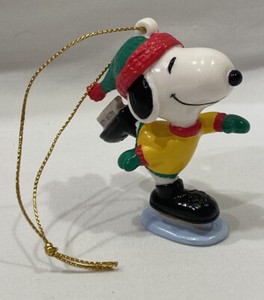 Peanuts Snoopy Ice Skating Ornament | eBay