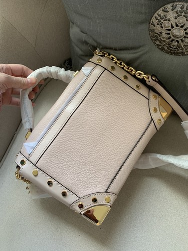 NWT Michael Kors Cori Pink/Gold Small Trunk Bag In original Packaging - Picture 7 of 9