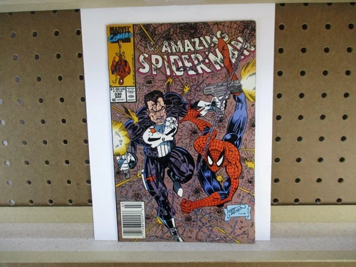 Marvel Amazing Spider-Man 330 Newsstand Erik Larsen 7.5 VF- 3/90 Foxing on back