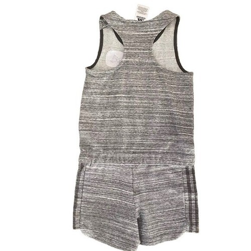 New Adidas Girls Romper Playwear Athleisure Activewear Dark Gray Size XL (16) - Picture 4 of 12