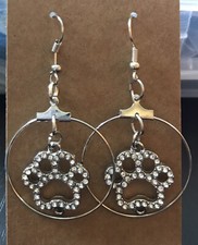Dog paw earrings