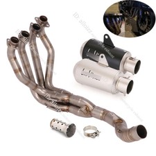 For Kawasaki Z1000 Ninja 1000 2010-23 Full System Exhaust Pipe Front Black Can For Kawasaki Z1000 Ninja 1000 2010-23 Full System Exhaust Pipe Front Black Can