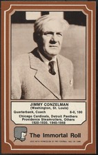 1975 Fleer The Immortal Roll #8 Jimmy Conzelman Chicago Cardinals Hall-of-Fame