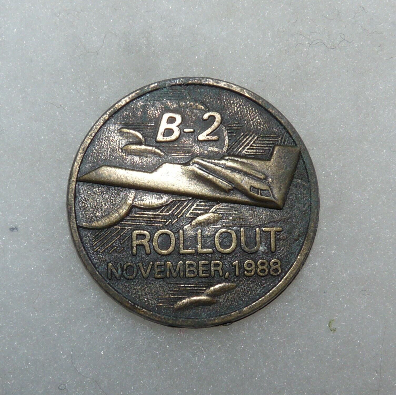 Original First B-2 Stealth Bomber Rollout Challenge Coin November 1988