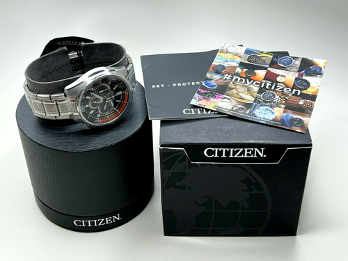 ✅ CITIZEN ECO DRIVE CHANDLER MEN'S WATCH CA4330-57E NEW INTERNATIONAL SHIPPING - Picture 3 of 7