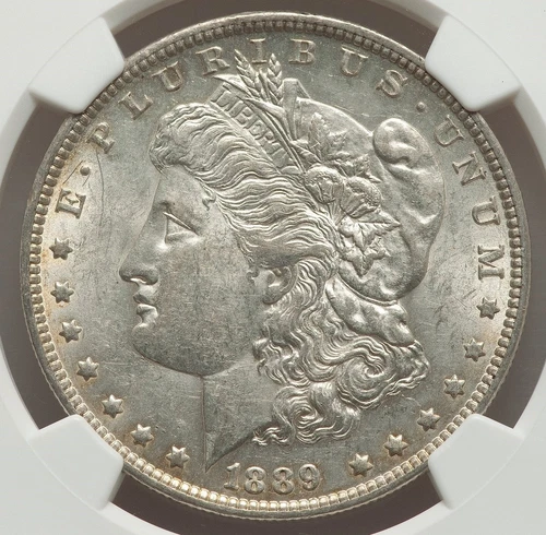 Morgan Silver Dollar 1889-O AU-58 NGC!!! PQ! Extra Nice Coin!