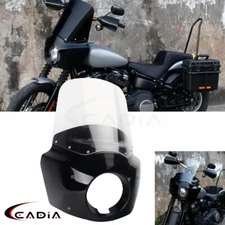 5 3/4" Headlight Fairing Windshield For Harley Dyna Street Bob Low Rider Fat Bob