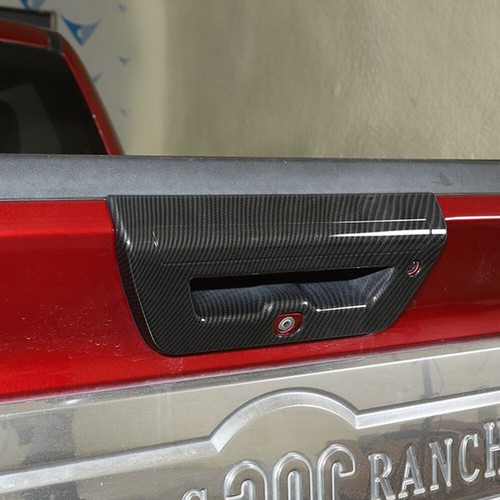 Cubierta de manija de puerta de puerta trasera de fibra de carbono para Ford F150 F-150 15-20 con cámara - Imagen 6 de 8