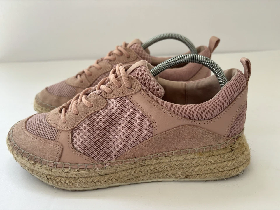 Marc Fisher  Janette3  Pink Suede  Espadrille  Sneakers  Shoes  Women’s  Size 8M - Image 3 of 4