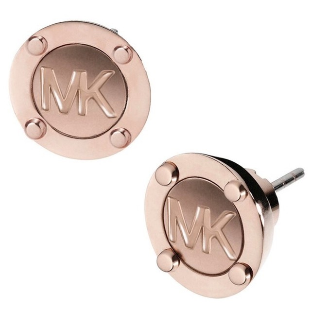 mk earrings rose gold