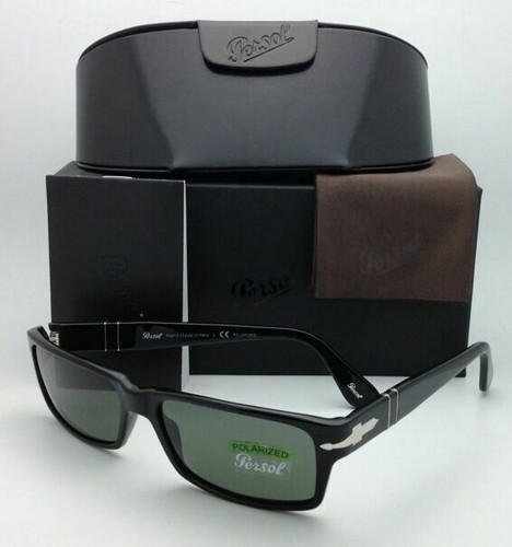 New Polarized PERSOL Sunglasses 2747-S 95/48 57-16 Black w/ Crystal Green lenses - 第 10/12 張圖片