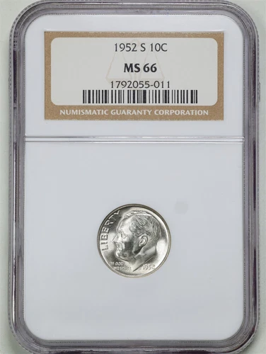 1952-S 10C Roosevelt Dime MS66 NGC 1792055-011