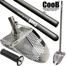 CooB Sand Scoop Metal Detecting Hunting Tool Hex 710 + Carbon Fiber Handle Pole