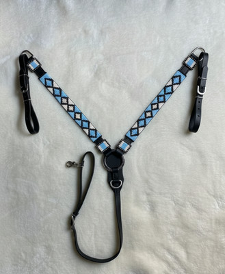 Martin Saddlery Western Premium Leder Reitsport Perlen Kopfstück, Brusthalsband