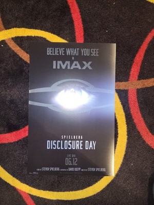 DISCLOSURE DAY Steven Spielberg Movie Poster Light Activated AMC Q&A Event 6/12