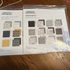 Creative Memories Designer Paper Lot Of 2 Gather Together Archiver s NEW