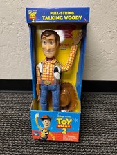Vintage Think Way Disney Pixar TOY STORY 2 Pull String Talking Woody Doll NIB