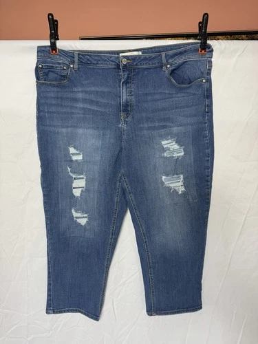 1946 est denim jeans highrise capris