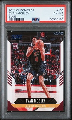 2021-22 Panini Chronicles Score Blue Evan Mobley RC #150 PSA 6 Cavaliers