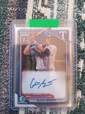 Quincy Scott ROOKIE AUTO 2024-2025 Bowman Texas Rangers MLB
