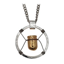Cyberpunk 2077 - V&rsquo;s Bullet Necklace &ndash; Gold and Silver Plated Metal Pendant