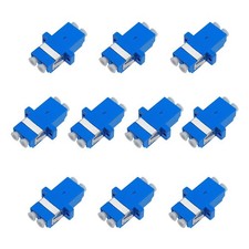 10 PCS LC To LC Duplex Single Mode Coupler Fiber Optic Adapter Patch Cable