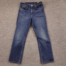 Rag & Bone Jeans Womens Sz 30 (30x27) High Rise Straight Stretch Denim USA Made