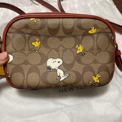 COACH x PEANUTS Snoopy Mini Umhängetasche klein Crossbody gebraucht