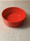 Bauer Pottery dog bow Ceramic Weighty Non Toxic Orange 7.5 Inch Diameter Pet