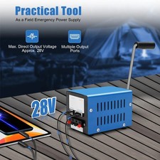 20W Manual Hand Crank Generator Portable Emergency USB Charging Generator